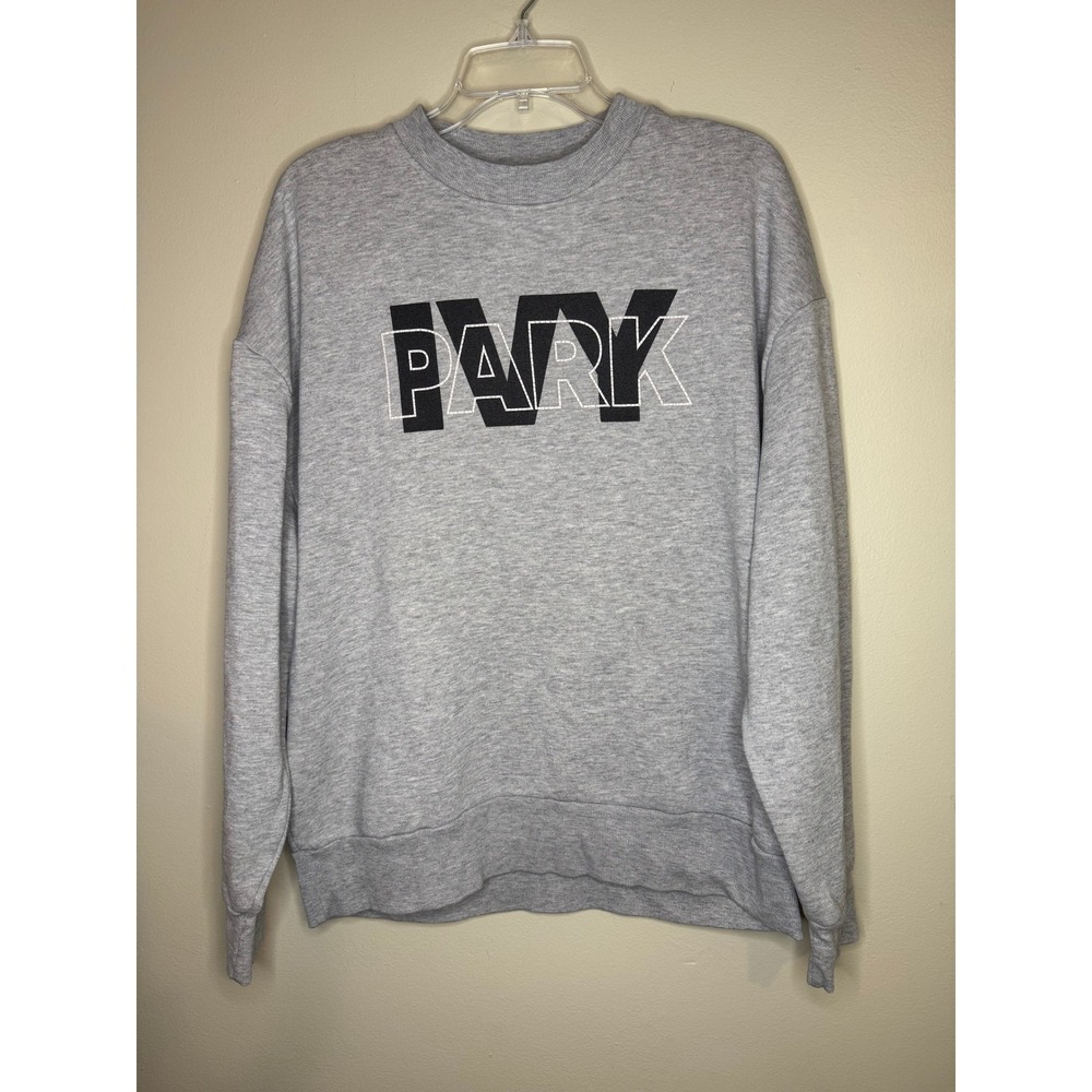 Ivy Park Womens Grey Graphic Logo Crewneck Sweatshirt Medium